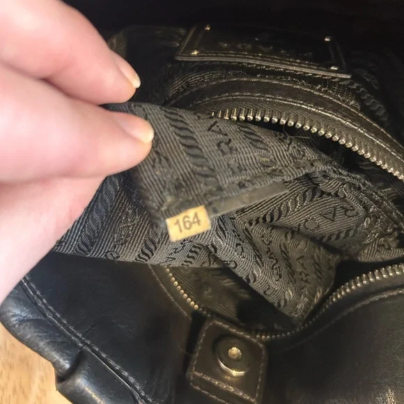 Authentic Prada black with silver accents leather Hobo bag with side pockets - Picture 12 of 16